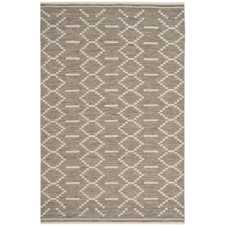 Safavieh 8 x 10 ft. Large Rectangle Kilim Hand Woven RugGrey & Ivory KLM353A-8